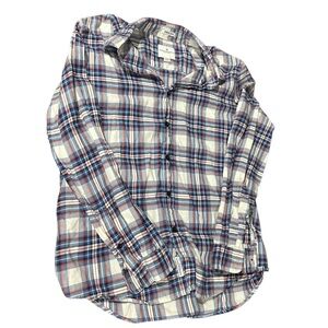 American eagle red white and blue button down flannel